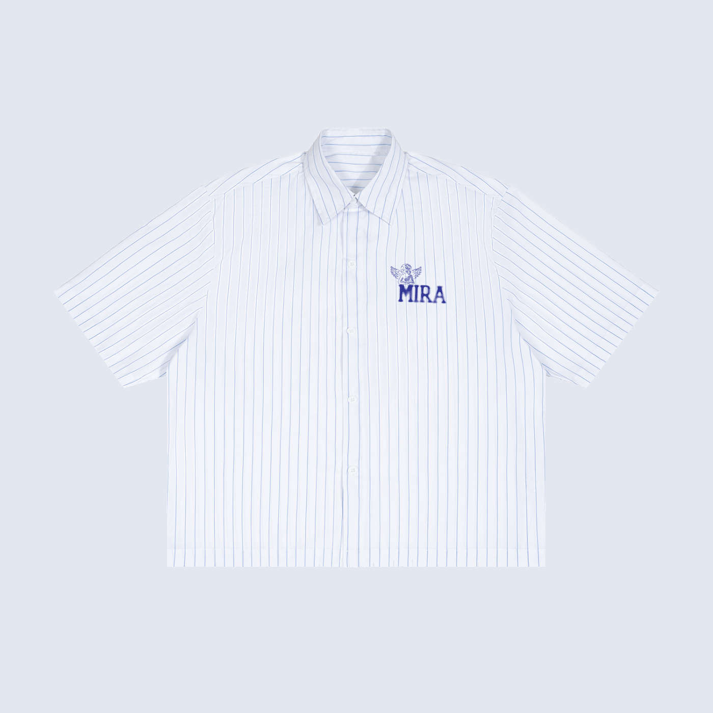 MIRA Pinstripe Shirt — White