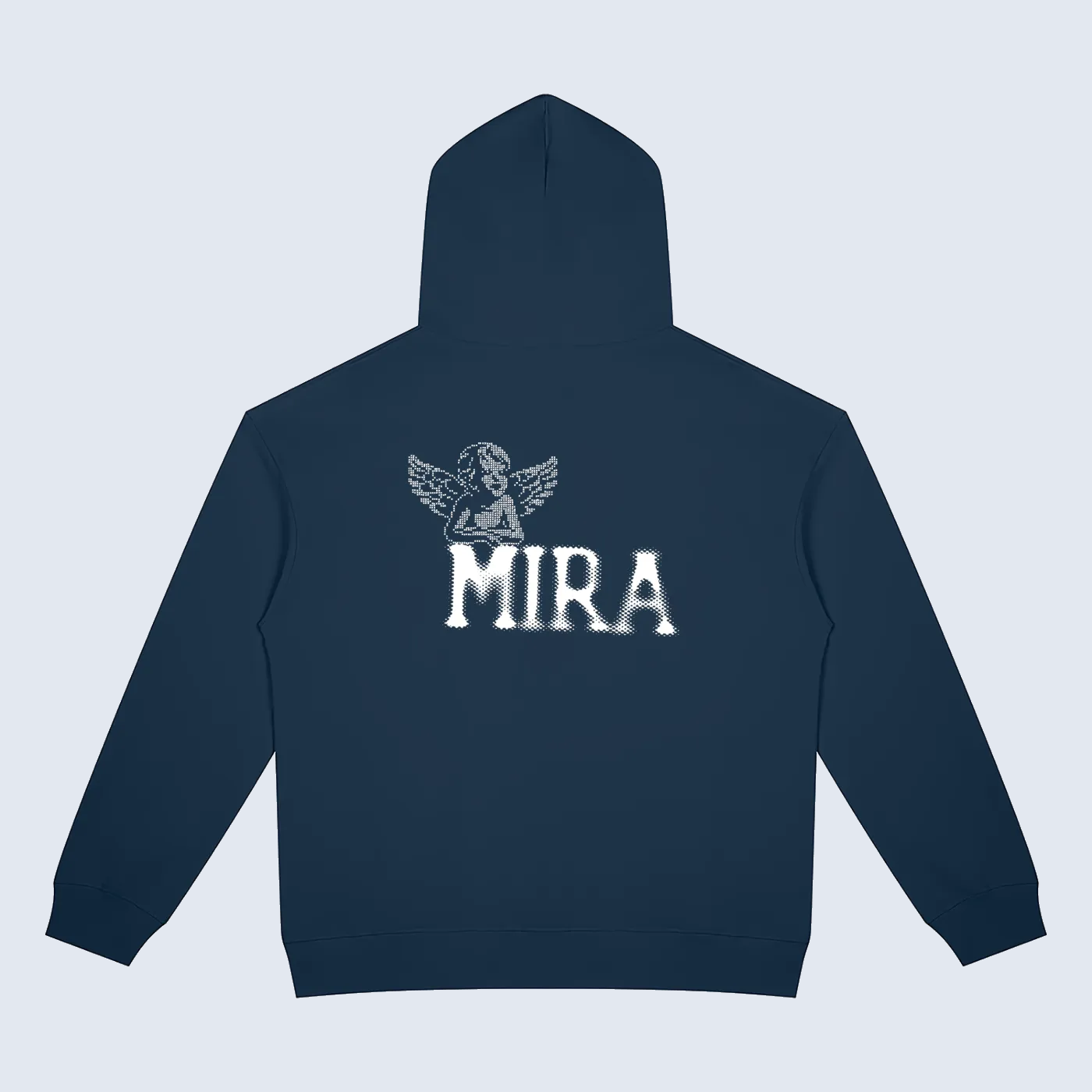 MIRA Angel Zip Hoodie — Navy product shot