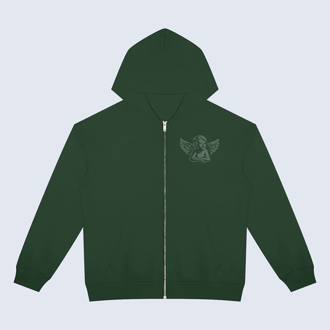 MIRA Angel Zip Hoodie — Forest
