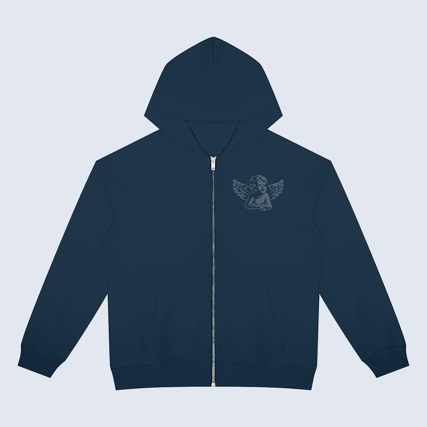 MIRA Angel Zip Hoodie — Navy